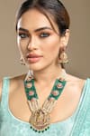 Buy Hrisha Multi Color Pearls, Stones Goddess Motif Necklace Set at Aza Fashions Buy_Hrisha_Multi Color Pearls, Stones Goddess Motif Necklace Set _at_Aza_Fashions