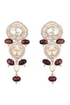 Buy_Hrisha_Gold Plated Gemstones, Stones, Pearls, Beads Kundan Polki Earrings _at_Aza_Fashions