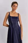 Emblaze_Navy Embroidery Square Neck Midi Dress _Online_at_Aza_Fashions