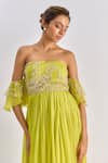 Shop_Emblaze_Lime Tulle Beads Off-shoulder Embellished Bodice Gown _Online_at_Aza_Fashions
