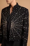 Rohit Doshi_Black Embellished Short Kurta _Online_at_Aza_Fashions