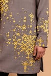Buy Rohit Doshi Charcoal Cotton, Crepe, Rayon Embroidery, Beads Graphic Applique Kurta Online at Aza Fashions Buy_Rohit Doshi_Charcoal Cotton, Crepe, Rayon Embroidery, Beads Graphic Applique Kurta _Online_at_Aza_Fashions