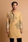 Buy Rohit Doshi Green Cotton, Crepe, Rayon Embroidery Icecream Scoops Kurta at Aza Fashions Buy_Rohit Doshi_Green Cotton, Crepe, Rayon Embroidery Icecream Scoops Kurta _at_Aza_Fashions
