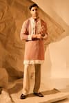 Buy Rohit Doshi Brown Embroidery Textured Kurta Online at Aza Fashions Buy_Rohit Doshi_Brown Embroidery Textured Kurta _Online_at_Aza_Fashions