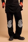 Buy_Rohit Doshi_Black Embroidery Paisley Pant _Online_at_Aza_Fashions