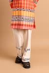 Buy Rohit Doshi Off White Cotton Graphic Pocket Embroidered Trousers Online at Aza Fashions Buy_Rohit Doshi_Off White Cotton Graphic Pocket Embroidered Trousers _Online_at_Aza_Fashions