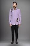 Buy_Arihant Rai Sinha_Purple Embroidery Butterfly Cutdana Jacket And Pant Set 