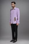 Shop_Arihant Rai Sinha_Purple Embroidery Butterfly Cutdana Jacket And Pant Set 