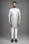 Arihant Rai Sinha Off White Sequins, Brooches Dotted Swiss Sherwani Kurta And Pant Set Online at Aza Fashions Arihant Rai Sinha_Off White Sequins, Brooches Dotted Swiss Sherwani Kurta And Pant Set _Online_at_Aza_Fashions