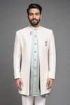 Buy Arihant Rai Sinha Off White Sequins, Brooches Dotted Swiss Sherwani Kurta And Pant Set Online at Aza Fashions Buy_Arihant Rai Sinha_Off White Sequins, Brooches Dotted Swiss Sherwani Kurta And Pant Set _Online_at_Aza_Fashions