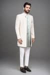 Shop Arihant Rai Sinha Off White Sequins, Brooches Dotted Swiss Sherwani Kurta And Pant Set Online at Aza Fashions Shop_Arihant Rai Sinha_Off White Sequins, Brooches Dotted Swiss Sherwani Kurta And Pant Set _Online_at_Aza_Fashions
