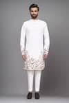 Arihant Rai Sinha_White Embroidery Kurta And Pant Set _Online_at_Aza_Fashions