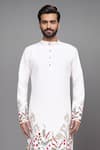 Buy_Arihant Rai Sinha_White Embroidery Kurta And Pant Set _Online_at_Aza_Fashions