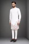 Shop_Arihant Rai Sinha_White Embroidery Kurta And Pant Set _Online_at_Aza_Fashions