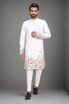 Arihant Rai Sinha_White Embroidery Kurta And Pant Set _at_Aza_Fashions