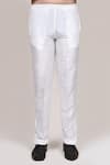 Arihant Rai Sinha_White Muslin, Cotton Embroidery Kurta And Pant Set _Online_at_Aza_Fashions