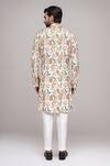 Shop_Arihant Rai Sinha_Cream Brocade, Silk Floral Printed Kurta And Pant Set _at_Aza_Fashions