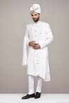 Buy Arihant Rai Sinha White Cotton, Silk Stones, Beads Cutdana Work Sherwani Set With Dupatta Online at Aza Fashions Buy_Arihant Rai Sinha_White Cotton, Silk Stones, Beads Cutdana Work Sherwani Set With Dupatta _Online_at_Aza_Fashions