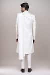 Shop_Arihant Rai Sinha_Cream Jacquard Beads, Embroidery, Cut Work Cutdana Sherwani Set _at_Aza_Fashions