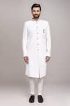 Arihant Rai Sinha Off White Embroidery, Studs Sherwani And Pant Set Online at Aza Fashions Arihant Rai Sinha_Off White Embroidery, Studs Sherwani And Pant Set _Online_at_Aza_Fashions