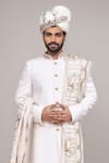 Buy Arihant Rai Sinha Off White Embroidery, Studs Sherwani And Pant Set Buy_Arihant Rai Sinha_Off White Embroidery, Studs Sherwani And Pant Set