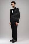 Buy_Arihant Rai Sinha_Black Satin, Silk Beads, Embroidery Suit Set _Online_at_Aza_Fashions