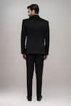Shop_Arihant Rai Sinha_Black Polyester, Satin, Silk Geometric Panel Suit With Shirt And Pant _at_Aza_Fashions