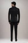 Shop_Arihant Rai Sinha_Black Velvet, Satin, Silk 3d Suit With Shirt And Terry Rayon Pant _at_Aza_Fashions