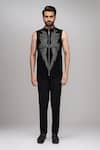 Arihant Rai Sinha Black Beads, Cut Work, Embroidery Cutdana Wing Jacket Pant Set at Aza Fashions Arihant Rai Sinha_Black Beads, Cut Work, Embroidery Cutdana Wing Jacket Pant Set _at_Aza_Fashions