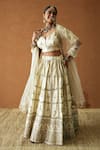 Buy_Gulabo Jaipur_Off White Chanderi Embroidery, Metallic Thread Mashoor Lehenga Set _at_Aza_Fashions
