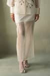 Buy_Febo6_Off White Silk Organza Long Skirt _Online_at_Aza_Fashions