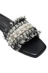 Shop_Sole Mates by Palak_Black Crystals, Pearls, Fringe Boho Chic Flats _Online_at_Aza_Fashions