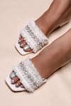 Buy_Sole Mates by Palak_White Chic Embellished Flats _at_Aza_Fashions