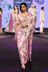 Mahima Mahajan_Lilac Georgette Sequins, Sofia Floral Print Pre-draped Saree And Blouse Set _at_Aza_Fashions