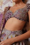 Mahima Mahajan Purple Silk Organza Sequins, Embroidery, Beads Layla Floral Print Lehenga Set Online at Aza Fashions Mahima Mahajan_Purple Silk Organza Sequins, Embroidery, Beads Layla Floral Print Lehenga Set _Online_at_Aza_Fashions