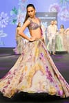 Shop Mahima Mahajan Purple Silk Organza Sequins, Embroidery, Beads Layla Floral Print Lehenga Set Online at Aza Fashions Shop_Mahima Mahajan_Purple Silk Organza Sequins, Embroidery, Beads Layla Floral Print Lehenga Set _Online_at_Aza_Fashions