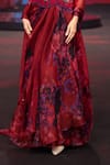 Buy_Mahima Mahajan_Red Silk Organza Beads, Embroidery, Sequins Mira Corset And Draped Skirt Set _Online_at_Aza_Fashions