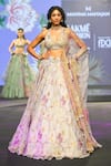 Buy_Mahima Mahajan_Lilac Silk Organza Beads, Sequins, Embroidery, Hanifa Floral Print Lehenga Set _at_Aza_Fashions