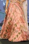 Buy_Mahima Mahajan_Pink Silk Organza Beads, Sequins, Embroidery, Vaani Floral Printed Lehenga Set 