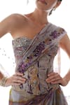 Buy Mahima Mahajan Lilac Silk Organza Sequins, Stones Ayah Floral Print Corset And Draped Skirt Set Online at Aza Fashions Buy_Mahima Mahajan_Lilac Silk Organza Sequins, Stones Ayah Floral Print Corset And Draped Skirt Set _Online_at_Aza_Fashions