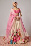 Buy Krishna Padia Ivory Organza Embroidery, Sequins, Stones Sweetheart Floral Hand Lehenga Set at Aza Fashions Buy_Krishna Padia_Ivory Organza Embroidery, Sequins, Stones Sweetheart Floral Hand Lehenga Set _at_Aza_Fashions