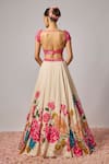 Shop Krishna Padia Ivory Organza Embroidery, Sequins, Stones Sweetheart Floral Hand Lehenga Set at Aza Fashions Shop_Krishna Padia_Ivory Organza Embroidery, Sequins, Stones Sweetheart Floral Hand Lehenga Set _at_Aza_Fashions