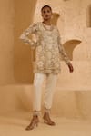 Buy Ridhima Bhasin Ivory Net Sequins, Beads, Metallic Thread, Embroidery Scarlet Floral Kurta Set at Aza Fashions Buy_Ridhima Bhasin_Ivory Net Sequins, Beads, Metallic Thread, Embroidery Scarlet Floral Kurta Set _at_Aza_Fashions