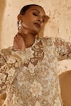 Buy Ridhima Bhasin Ivory Net Sequins, Beads, Metallic Thread, Embroidery Scarlet Floral Kurta Set Online at Aza Fashions Buy_Ridhima Bhasin_Ivory Net Sequins, Beads, Metallic Thread, Embroidery Scarlet Floral Kurta Set _Online_at_Aza_Fashions