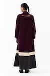 Shop_Three_Wine Corduroy Turtle Neck Maxi Dress _at_Aza_Fashions