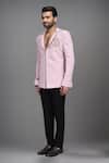 Arihant Rai Sinha_Pink Embroidery Zipper Jacket And Pant Set _at_Aza_Fashions