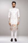 Buy Arihant Rai Sinha Off White Embroidery Kurta And Art Silk Pant Set Online at Aza Fashions Buy_Arihant Rai Sinha_Off White Embroidery Kurta And Art Silk Pant Set _Online_at_Aza_Fashions