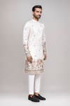 Arihant Rai Sinha Off White Embroidery Kurta And Art Silk Pant Set at Aza Fashions Arihant Rai Sinha_Off White Embroidery Kurta And Art Silk Pant Set _at_Aza_Fashions