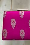 Amyra_Pink Embroidery Sutra Silk Meena Work Clutch _Online_at_Aza_Fashions