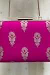 Shop_Amyra_Pink Embroidery Sutra Silk Meena Work Clutch _Online_at_Aza_Fashions